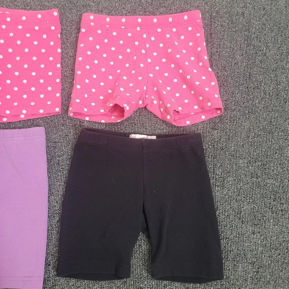 Old Navy Circo 3T Bike Shorts Bundle 4PK Pink Polka Dot Purple Black Elastic